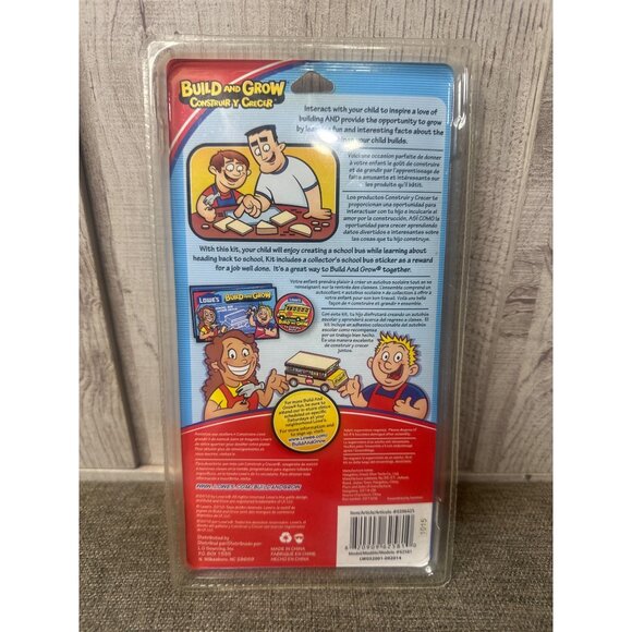 Lowes Build & Grow School Bus Kit For Kids Ages 5+ Includes Wood Pieces & Screws - Picture 2 of 3